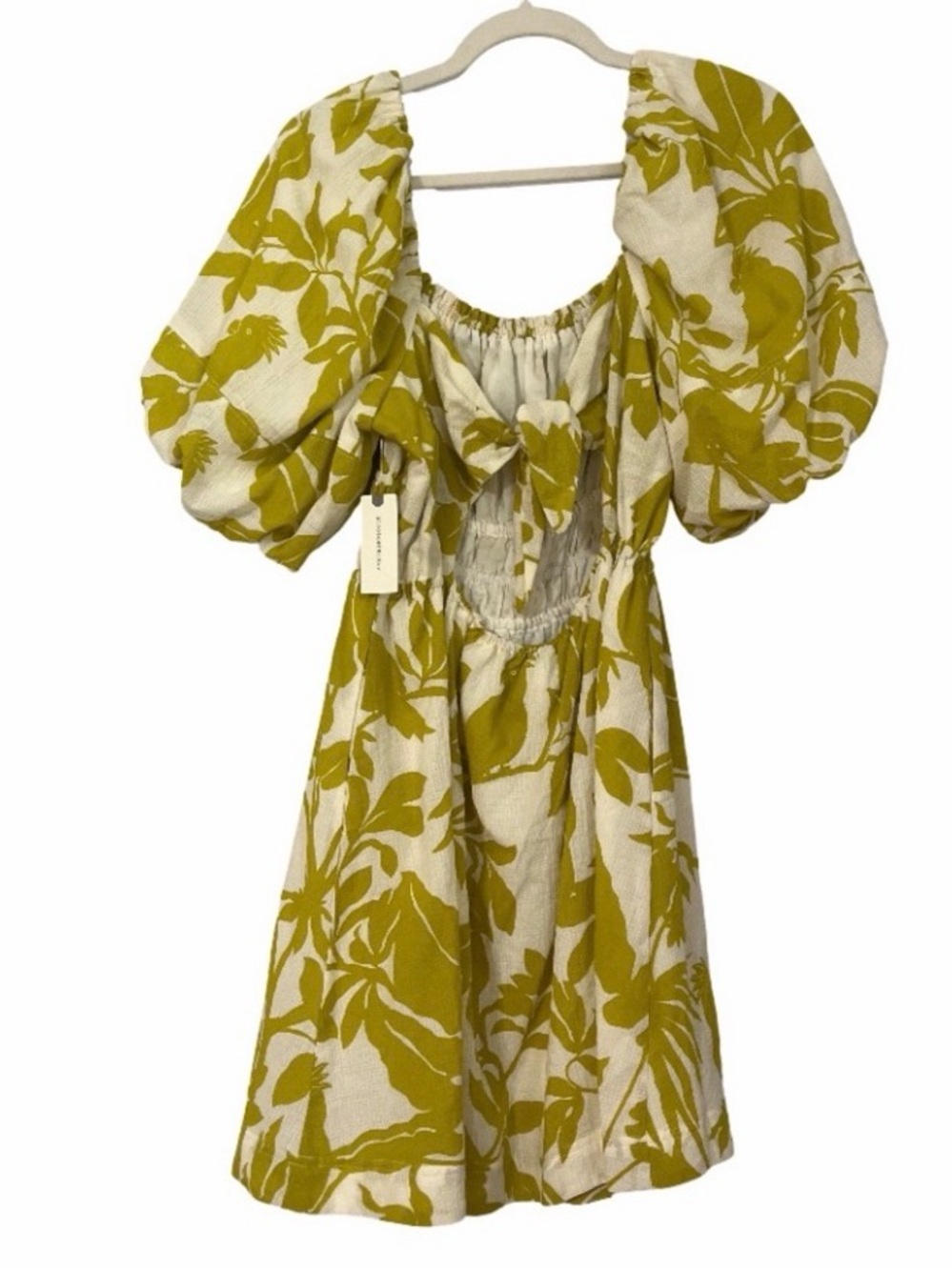 Anthropologie Maeve Feliciana Tropical Print Dress Puff Sleeve Pockets NWT - Picture 5 of 10